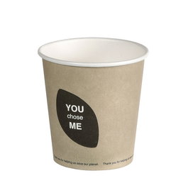 Duni Vaso Un Solo Uso Thank You, 12 cl (0.12 L) - 6.4 cm de Alto, Modelo Taza Pap/Pla, Ref. 1620u