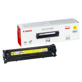 Canon Toner 716 Y Yellow Cartucho de Tóner Original Amarillo para Impresora LBP5050/5050n, MF8030Cn con Rendimiento de 1500 Páginas