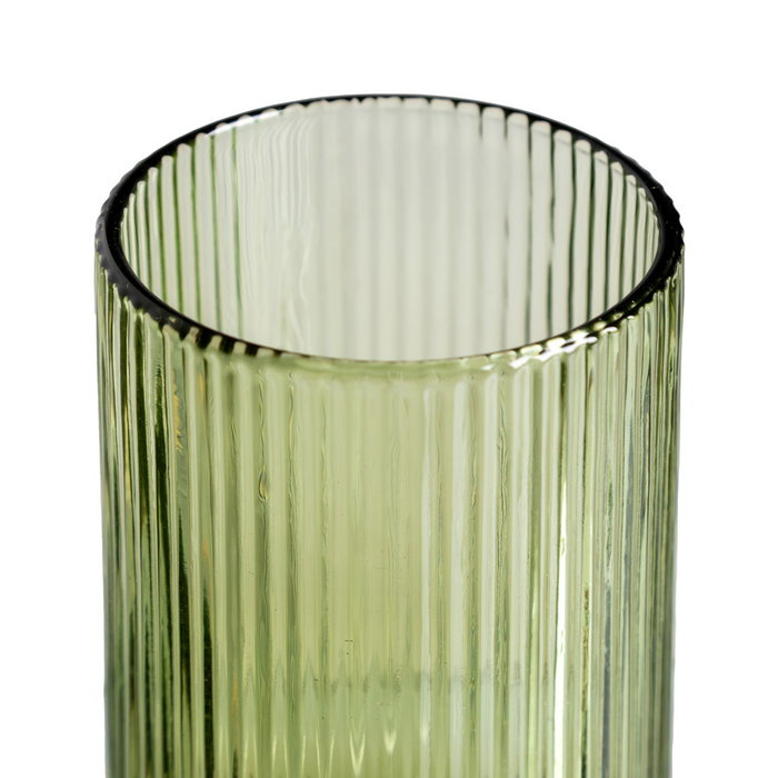 Ixia Vaso de Cristal Decoración Verde 425ml x 6 unidades