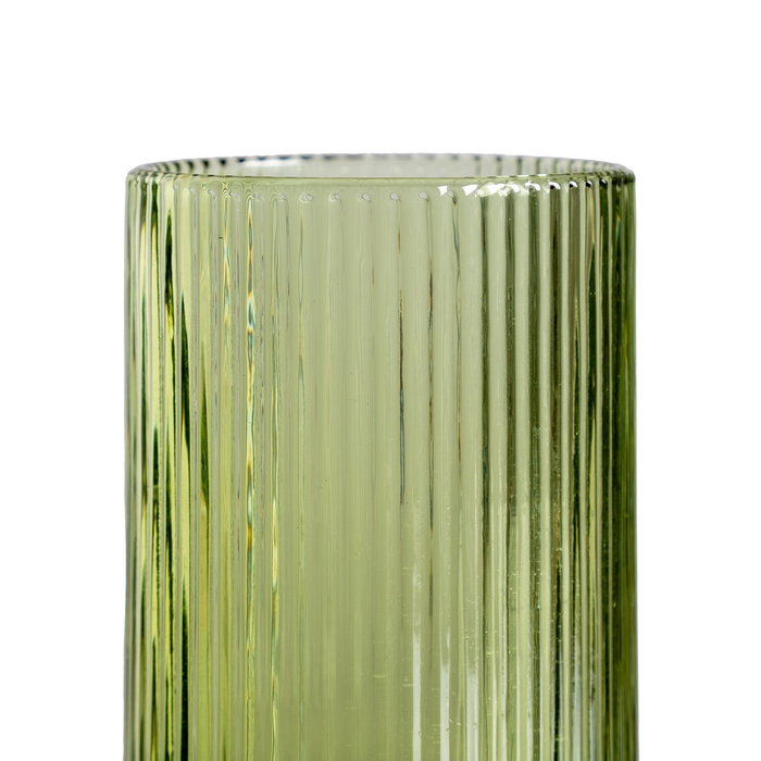 Ixia Vaso de Cristal Decoración Verde 425ml x 6 unidades
