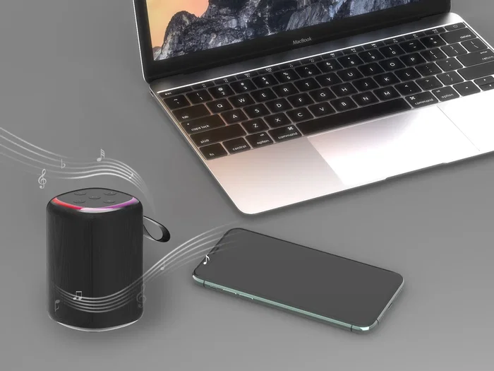 Gembird SPK-BT-LED-08S Altavoz Portátil Bluetooth para Fiestas con Luces LED RGB, Radio FM, Entrada USB/MicroSD, Micrófono Integrado, Batería Recargable, Color Negro