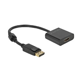DeLOCK Adaptador DisplayPort 1.2 macho a HDMI hembra 4K activo, negro