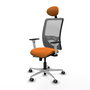 PIQUERAS Y CRESPO Silla de oficina Zulema Naranja y Gris