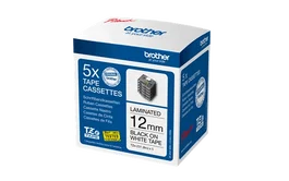 Brother TZe-231 Cinta Laminada Negro sobre Blanco 12mm x 8m (Pack de 5)