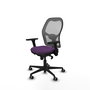 PIQUERAS Y CRESPO Silla de oficina Jorquera con mecanismo Sincro, Morado y Gris