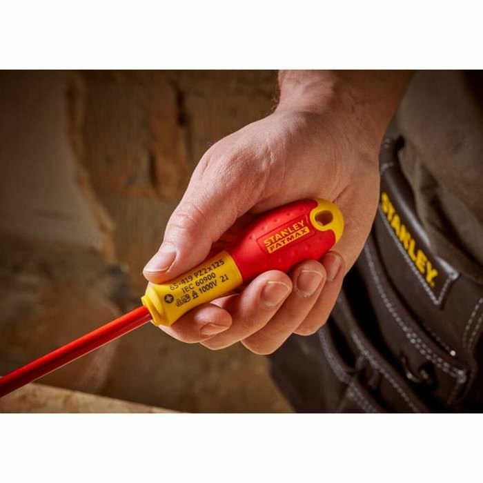 Stanley Juego de 6 Destornilladores Aislados 1000V FATMAX con Pozidriv y Probador