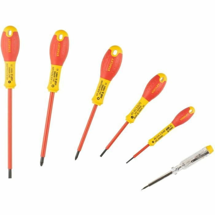 Stanley Juego de 6 Destornilladores Aislados 1000V FATMAX con Pozidriv y Probador