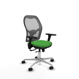 PIQUERAS Y CRESPO Silla de oficina Jorquera con mecanismo Sincro/Traslack, Verde y Gris