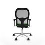 PIQUERAS Y CRESPO Silla de oficina Jorquera con mecanismo Sincro/Traslack, Verde y Gris