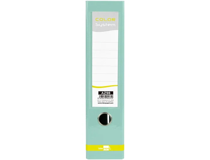 Liderpapel Archivador de palanca A4 Verde menta lomo 80 mm Liderpapel Archivador de palanca A4 Verde menta lomo 80 mm