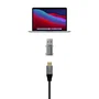 Aisens Mini Adaptador USB 3.2 Gen2 USB-C Hembra a USB-A Macho Gris