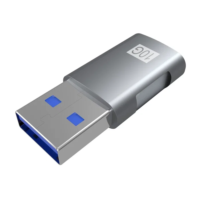 Aisens Mini Adaptador USB 3.2 Gen2 USB-C Hembra a USB-A Macho Gris Aisens Mini Adaptador USB 3.2 Gen2 USB-C Hembra a USB-A Macho Gris