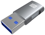 Aisens Mini Adaptador USB 3.2 Gen 2 10 Gbps USB-C Hembra a USB-A Macho Gris