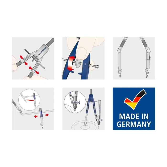 Staedtler Compás Mars Quickbow 552 con Estuche y Accesorios