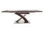 DKD Home Decor Mesa Extensible Marron Oscuro Plateado Acero MDF 90 x 77 x 160 cm