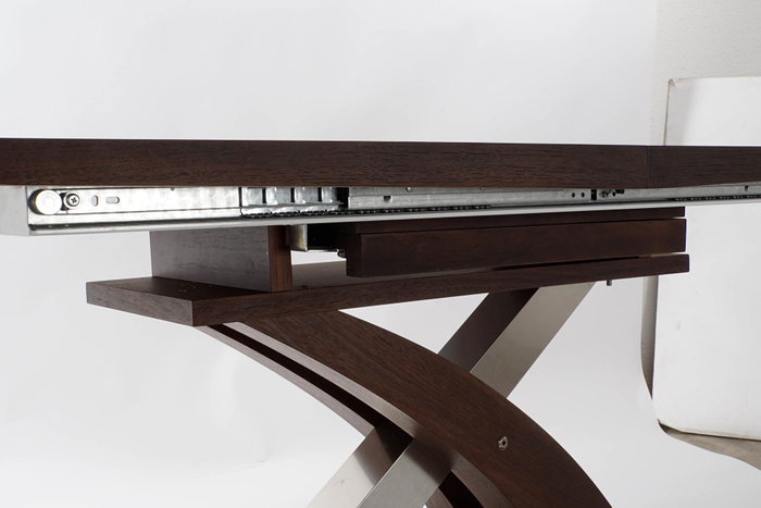 DKD Home Decor Mesa Extensible Marron Oscuro Plateado Acero MDF 90 x 77 x 160 cm DKD Home Decor Mesa Extensible Marron Oscuro Plateado Acero MDF 90 x 77 x 160 cm