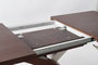 DKD Home Decor Mesa Extensible Marron Oscuro Plateado Acero MDF 90 x 77 x 160 cm