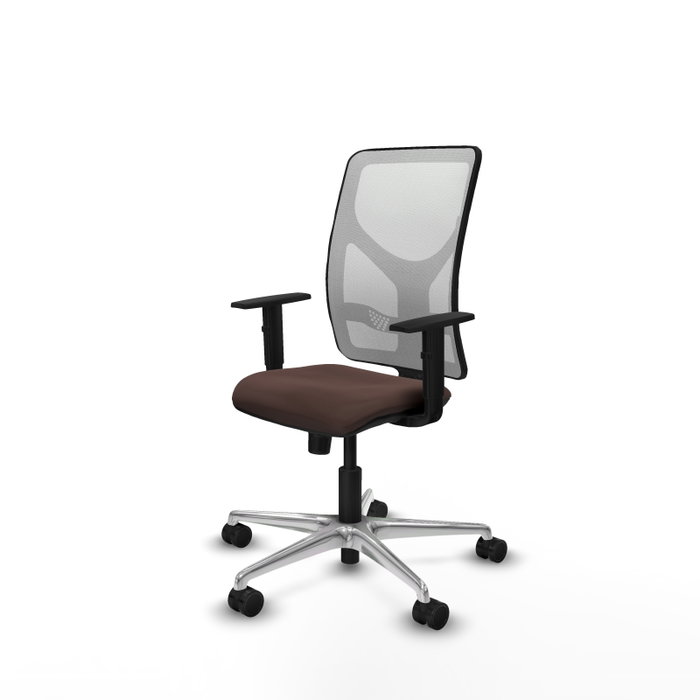 PIQUERAS Y CRESPO Silla de oficina Motilla con mecanismo Sincro Marrón oscuro y Blanco PIQUERAS Y CRESPO Silla de oficina Motilla con mecanismo Sincro Marrón oscuro y Blanco