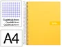 Liderpapel Cuaderno Espiral Crafty A4 80 Hojas Cuadro 4mm Amarillo