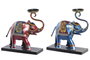 DKD Home Decor Figura de Elefante en Hierro, Surtido Rojo y Azul