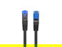 Lanberg PCF6A-10CC Cable de Red Cat6a 0,25 m S/FTP LSHZ CCA, Blindado, RJ45-RJ45, Negro, Fluke Passed, 10 Gbit/s
