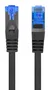 Lanberg PCF6A-10CC Cable de Red Cat6a 0,25 m S/FTP LSHZ CCA, Blindado, RJ45-RJ45, Negro, Fluke Passed, 10 Gbit/s