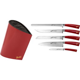 Berkel Elegance Set de 5 cuchillos con bloque blanco/plata