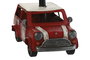 DKD Home Decor Lámpara de Sobremesa Metal Lino Coche Rojo