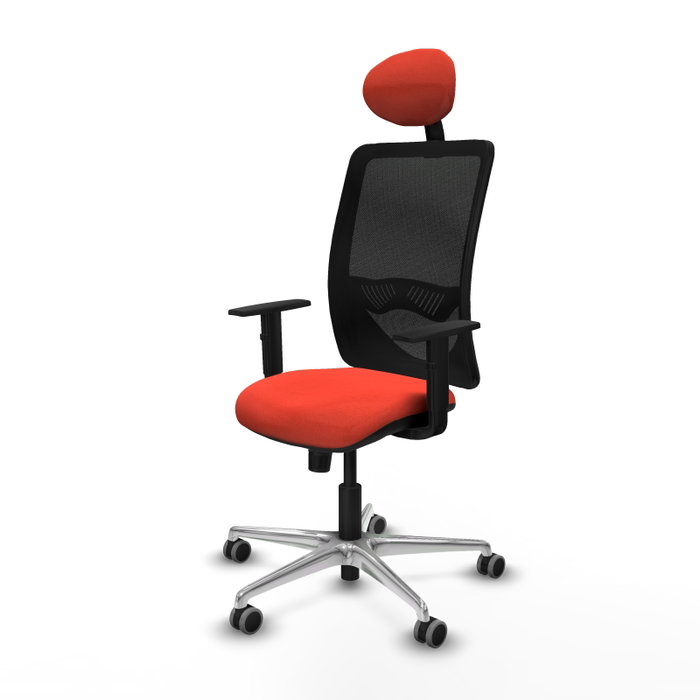 PIQUERAS Y CRESPO Silla de oficina Zulema con mecanismo Sincro, Naranja oscuro y Negro PIQUERAS Y CRESPO Silla de oficina Zulema con mecanismo Sincro, Naranja oscuro y Negro
