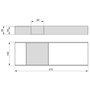 Emuca Organizador Orderbox para cajón, 150x470mm, Acero y Madera, Gris antracita