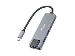EQUIP 133496 Adaptador Multifuncional USB-C 5 en 1, 2.5GbE, USB-A x 2, USB-C x 1, USB-C, 100W USB PD