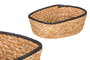 Giftdecor Cesto Rectangular 24x18x8 cm Negro de Enea y Papel (Set de 24)