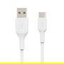 Belkin CAB001bt1MWH Cable USB-C a USB-A, 1 metro, para carga y sincronización de datos, blanco, BoostCharge