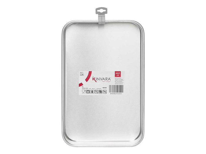 KINVARA Rustidera de Aluminio 40x25cm, Plata