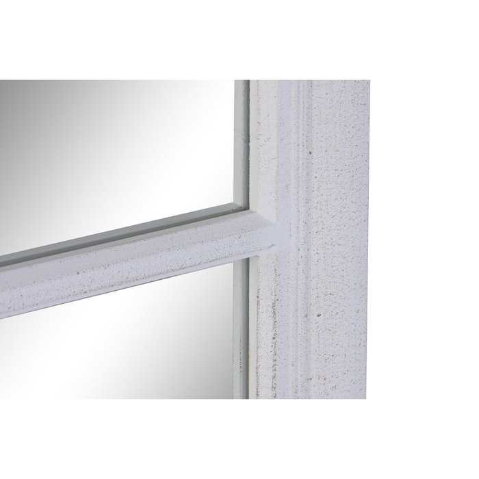 DKD Home Decor Espejo Ventana de Paulownia y Cristal Blanco 90x120 cm