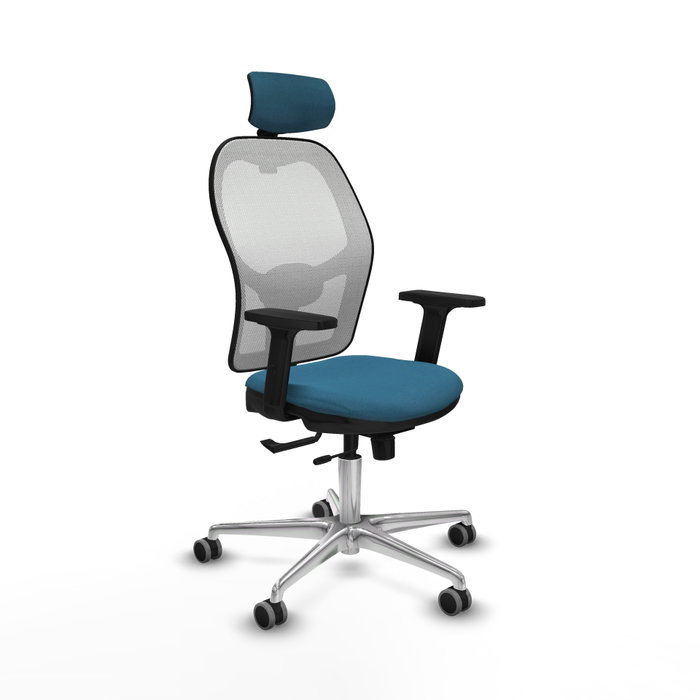 PIQUERAS Y CRESPO Silla de oficina Jorquera con mecanismo Sincro/Traslack, Verde petróleo y Blanco PIQUERAS Y CRESPO Silla de oficina Jorquera con mecanismo Sincro/Traslack, Verde petróleo y Blanco