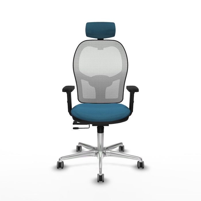PIQUERAS Y CRESPO Silla de oficina Jorquera con mecanismo Sincro/Traslack, Verde petróleo y Blanco PIQUERAS Y CRESPO Silla de oficina Jorquera con mecanismo Sincro/Traslack, Verde petróleo y Blanco