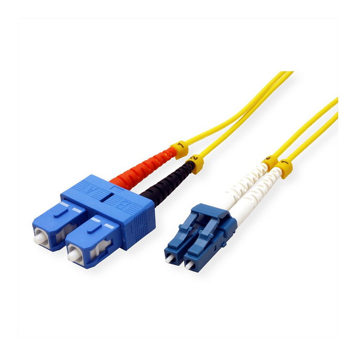 ROLINE Cable de fibra óptica OS2 monomodo LC/SC, 0,5 m, Amarillo