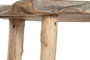DKD Home Decor Mesa Centro Indonesia 1c24 Item Home Raíz de teca Cristal Natural 120 x 70 x 50 cm