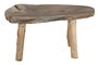 DKD Home Decor Mesa Centro Indonesia 1c24 Item Home Raíz de teca Cristal Natural 120 x 70 x 50 cm