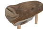 DKD Home Decor Mesa Centro Indonesia 1c24 Item Home Raíz de teca Cristal Natural 120 x 70 x 50 cm