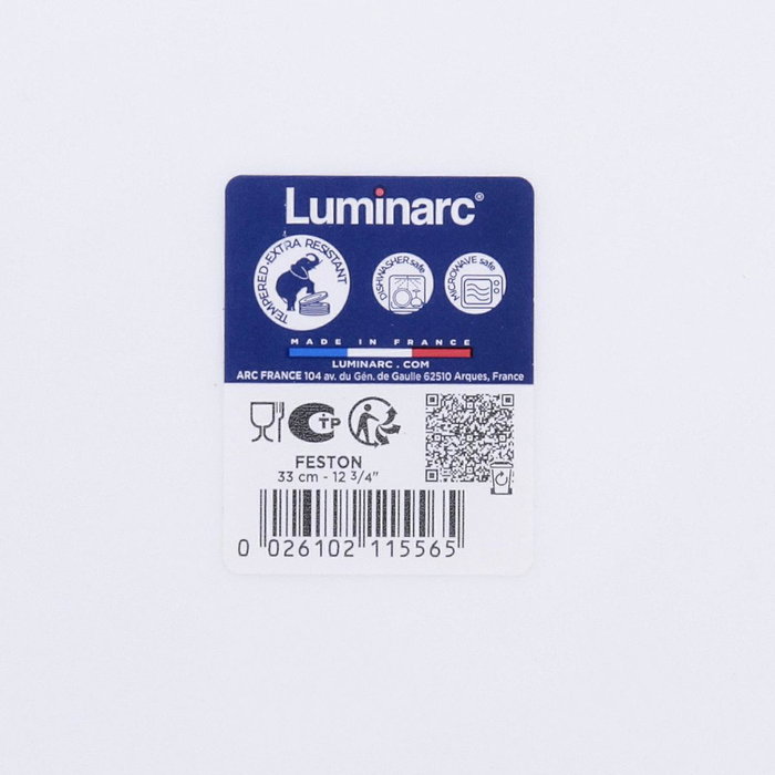 Fuente Oval Opal Feston Luminarc 33 cm