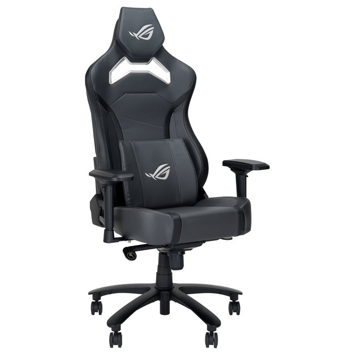 ASUS ROG Chariot X Core Silla Gaming con Iluminación Aura RGB, Reposabrazos 4D Ajustables, Tela Gris, Peso Máx. 136 kg