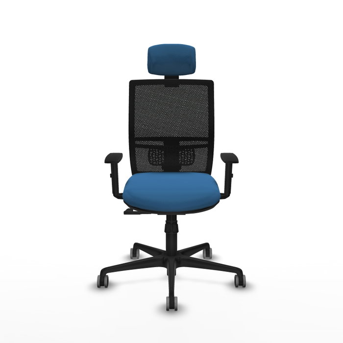 PIQUERAS Y CRESPO Silla de oficina Yunquera con mecanismo Sincro, Azul claro y Negro PIQUERAS Y CRESPO Silla de oficina Yunquera con mecanismo Sincro, Azul claro y Negro