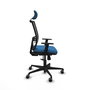 PIQUERAS Y CRESPO Silla de oficina Yunquera con mecanismo Sincro, Azul claro y Negro