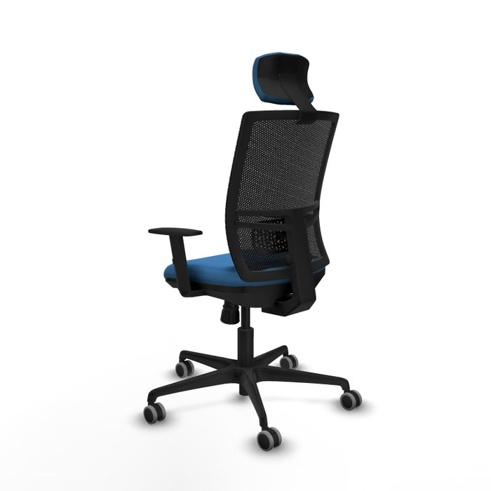 PIQUERAS Y CRESPO Silla de oficina Yunquera con mecanismo Sincro, Azul claro y Negro PIQUERAS Y CRESPO Silla de oficina Yunquera con mecanismo Sincro, Azul claro y Negro