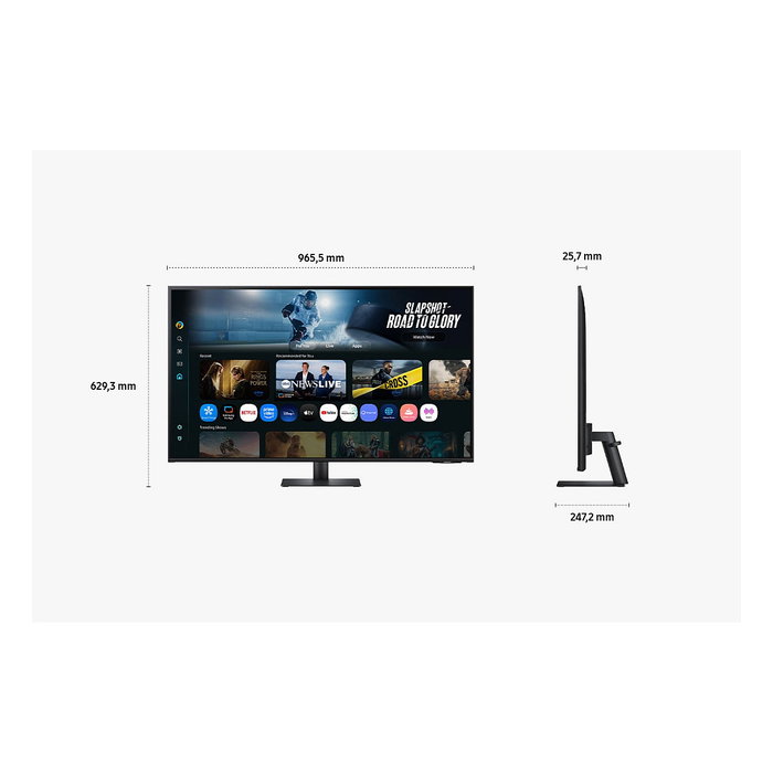 Samsung S43FM700UU 43" Smart Monitor 4K Ultra HD, 16:9, 4 ms, Negro