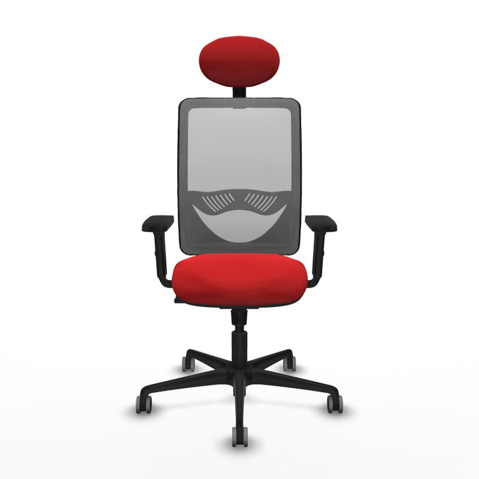 PIQUERAS Y CRESPO Silla de oficina Zulema con mecanismo Sincro, Rojo y Gris PIQUERAS Y CRESPO Silla de oficina Zulema con mecanismo Sincro, Rojo y Gris