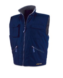 Chaleco náutico azul con forro polar talla L