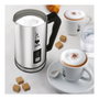 Bialetti MK01 Espumador y Calentador de Leche Automático, Acero Inoxidable, 115 ml Espuma, 240 ml Leche, Función Caliente y Fría, Apagado Automático